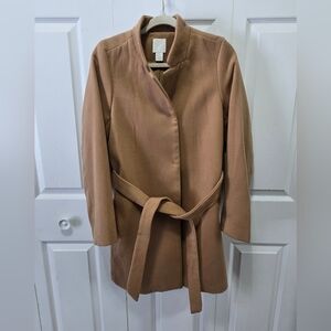 H&M Camel Belted Trench Coat